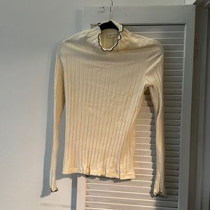 Madewell long sleeve top with blue trim